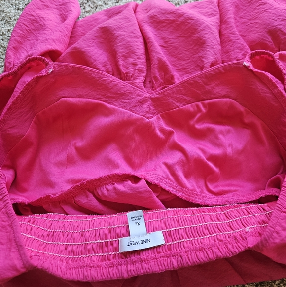 Nine West Baby Doll Mini Dress Hot Pink XL - Picture 10 of 10